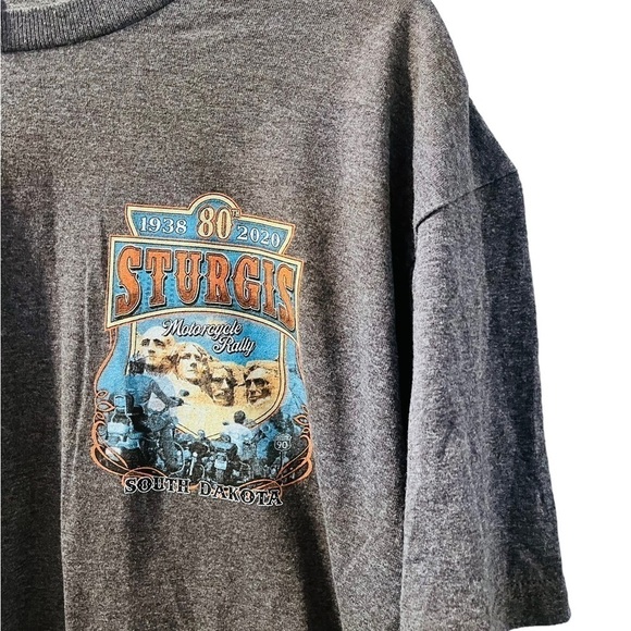 Sturgis Motorcycle Rally 80th Anniversary Biker T-Shirt Men's Size Large - Picture 3 of 7